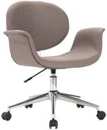 vidaXL Esszimmerstuhl Esszimmerstuhl Drehbar Taupe Stoff (1 St)