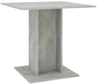 vidaXL Esstisch, Esszimmertisch Betongrau 80x80x75 cm Holzwerkstoff
