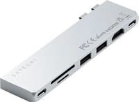 Satechi USB-C Pro Hub Slim Adapter Laptop-Adapter USB-C zu SD-Card, HDMI, USB...
