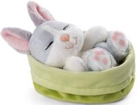 Nici Kuscheltier Sleeping Pets GREEN, Hase 12 cm, schlafend im K&ouml;rbchen
