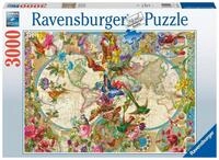 Ravensburger Puzzle Weltkarte mit Schmetterlingen, 3000 Puzzleteile, Made in...