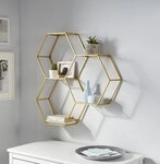 OTTO home Deko-Wandregal Lenia, 3 Ablagefl&auml;chen aus Glas in einer besonderen Form