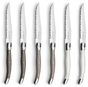 Lou Laguiole Steakmesser TRADITION (6 St&uuml;ck), perle,pfeffer,taupe, hochglanzpoliert
