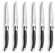 Lou Laguiole Steakmesser TRADITION (6 St&uuml;ck), anthrazit, hochglanzpoliert