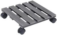 vidaXL Blumenst&auml;nder Pflanzenroller 2 Stk. Grau 30x30x7,5 cm WPC (2 St)