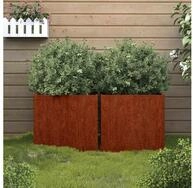 vidaXL Hochbeet vidaXL Pflanzk&uuml;bel 2 Stk. 42x40x39 cm Cortenstahl