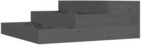 vidaXL Blumentopf Pflanzk&uuml;bel Grau 78x78x27 cm Massivholz Kiefer (1 St)