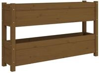 vidaXL Blumentopf Pflanzk&uuml;bel Honigbraun 112x25x66 cm Massivholz Kiefer (1 St)