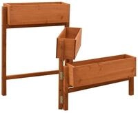 vidaXL Pflanzk&uuml;bel, Pflanzkasten Klappbar Orange 60x14x75 cm Massivholz Tanne