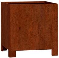 vidaXL Blumentopf Pflanzk&uuml;bel mit Beinen Rostig 30x30x30 cm Cortenstahl (1 St)