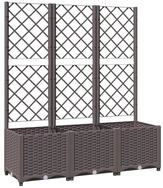 vidaXL Blumenkasten 120 x 40 x 136 cm Pflanzk&uuml;bel mit Rankgitter Braun...