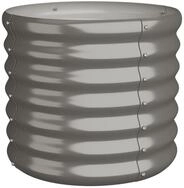 vidaXL Pflanzk&uuml;bel, Pflanzkasten Pulverbeschichteter Stahl 40x40x36 cm Grau