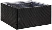 vidaXL Pflanzk&uuml;bel, Pflanzkasten Schwarz 80x80x40 cm Poly Rattan