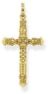 THOMAS SABO Kreuzanh&auml;nger THOMAS SABO Anh&auml;nger Kreuz Silber vergoldet
