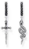 THOMAS SABO Paar Creolen Thomas Sabo Unisex-Creolen 925er Silber Zirkonia...