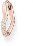 THOMAS SABO Single-Creole CR693-416-14, Herz mit wei&szlig;en Steinen Ros&eacute;goldfarben