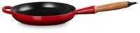 LE CREUSET Bratpfanne Signature Gusseisen mit Holzgriff, Gusseisen, 24cm...