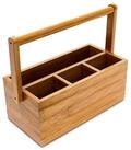 relaxdays Organizer Schreibtisch Organizer Bambus 4 F&auml;cher