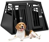 relaxdays Hunde-Transportbox Hundebox Auto mit Trennwand