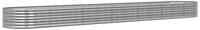 vidaXL Hochbeet, Kr&auml;uterhochbeet Pulverbeschichteter Stahl 512x80x36 cm Silbern