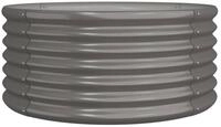 vidaXL Pflanzk&uuml;bel, Pflanzkasten Pulverbeschichteter Stahl 80x80x36 cm Grau