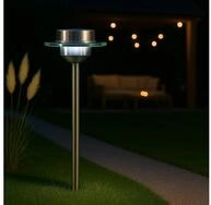 MeLiTec LED Solarleuchte SO13, Saturn, LED fest integriert, kaltwei&szlig;, aus Edelstahl