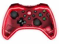 Ready2gaming Nintendo Switch Pro Pad X Led Edition in transparent mit roter LED