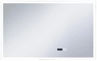 vidaXL Spiegel LED-Badspiegel mit Ber&uuml;hrungssensor und Zeitanzeige 100x60 cm (1-St)