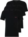 T-Shirt HUGO UNDERWEAR "RN TRIPLET P", Herren, Gr. M (50), schwarz, Jersey,
