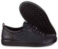 Ecco Soft 7 Gtx Tie (Leder) schwarz Damen Sneaker