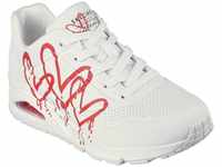 Skechers UNO DRIPPING IN LOVE Sneaker mit Herzen-Graffity-Print, Freizeitschuh,