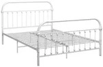 vidaXL Bettgestell, Bettrahmen Wei&szlig; Metall 120x200 cm
