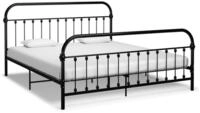 vidaXL Bettgestell 180 x 200 cm Bettgestell Schwarz Metall 180x200 cm Bett Bettrahmen