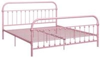 vidaXL Bettgestell, Bettrahmen Rosa Metall 180x200 cm