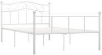 vidaXL Bettgestell, Bettrahmen Wei&szlig; Metall 120x200 cm