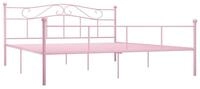 vidaXL Bettgestell, Bettrahmen Rosa Metall 180x200 cm
