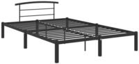 vidaXL Bettgestell, Bettrahmen Schwarz Metall 140x200 cm