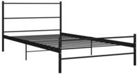 vidaXL Bettgestell, Bettrahmen Schwarz Metall 100 &times; 200 cm