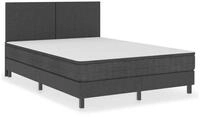 vidaXL Bettgestell, Boxspring-Bettrahmen Grau Stoff 160x200 cm