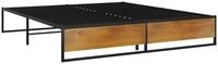 vidaXL Bett Bettgestell Schwarz Metall 160x200 cm