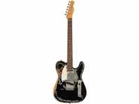 Fender E-Gitarre, Joe Strummer Road Worn Telecaster RW Black - Signature...