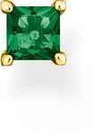 THOMAS SABO Ohrstecker-Set Einzel Ohrstecker mit gr&uuml;nem Stein - 750 Gelbgold