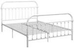 vidaXL Bettgestell, Bettrahmen Wei&szlig; Metall 160&times;200 cm