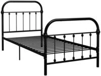 vidaXL Bettgestell, Bettrahmen Schwarz Metall 100 &times; 200 cm