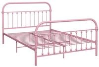 vidaXL Bettgestell, Bettrahmen Rosa Metall 120x200 cm