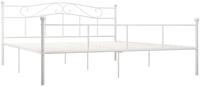 vidaXL Bettgestell 180 x 200 cm Bettgestell Wei&szlig; Metall 180x200 cm Bett...