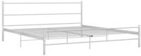 vidaXL Bettgestell, Bettrahmen Wei&szlig; Metall 200&times;200 cm