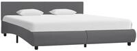 vidaXL Bett Bettgestell mit LED Grau Kunstleder 180x200 cm