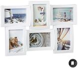 relaxdays Staffelbilderrahmen Bilderrahmen f&uuml;r mehrere Fotos, wei&szlig;