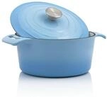 BBQ-Toro Br&auml;ter Emaillierter Gusseisen Cocotte mit Deckel, 4,0 Liter - &Oslash; 24...